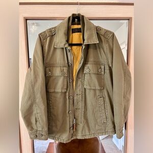 ABERCROMBIE & FITCH MILITARY SHIRT JACKET OLIVE GREEN MENS SIZE XS